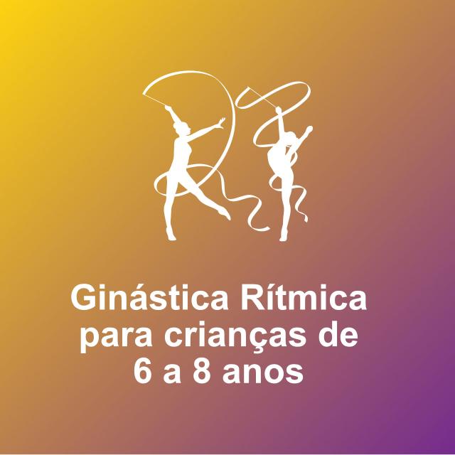 Arte com o texto: Ginástica rítmica para crianças de 6 a 8 anos