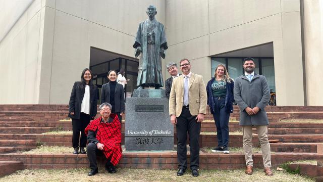 Integrantes da delegação da EEFERP que visitou a Universidade de Tsukuba